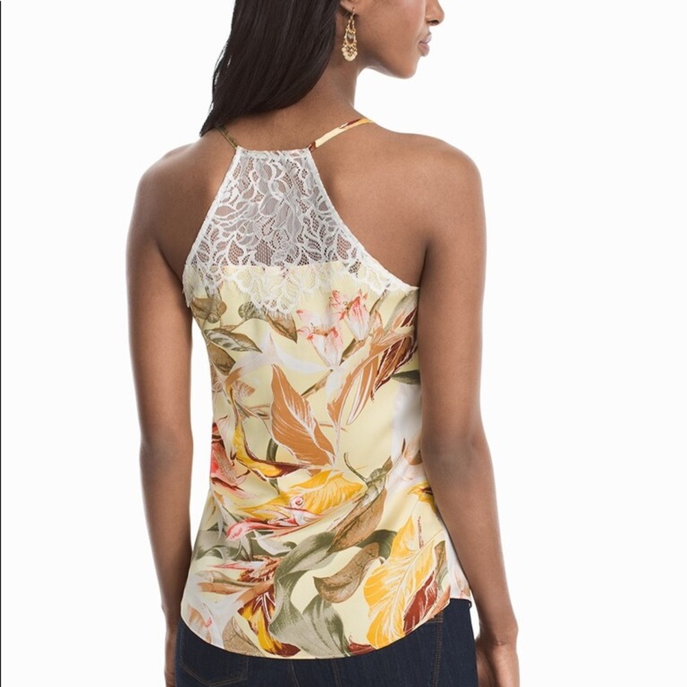 {WHBM} Floral Lace Back Havana Cami - Picture 2 of 10